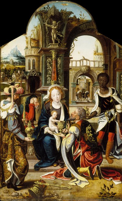 Aanbidding der Wijzen door Pieter Coecke van Aelst